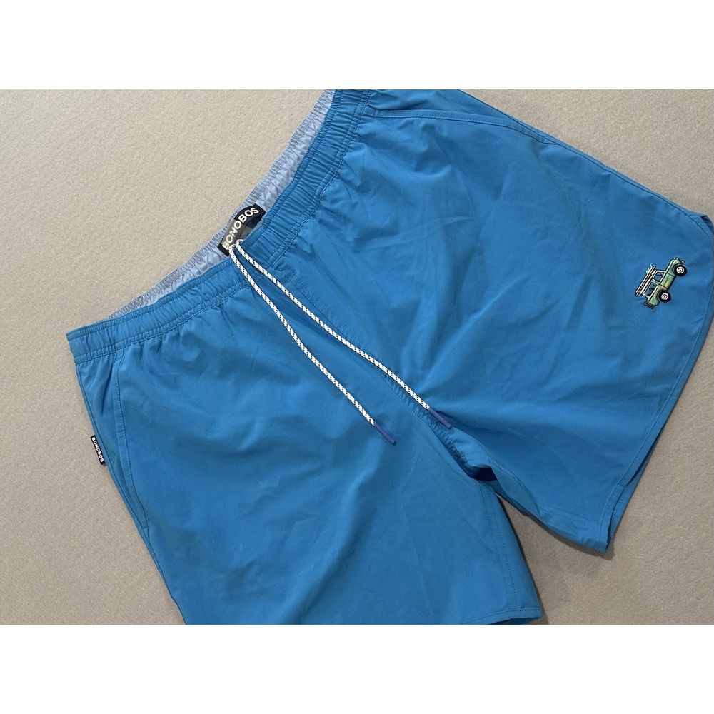 Bonobos Swim Shorts Blue Men XL Drawstring Pocket Mesh Lined Beach